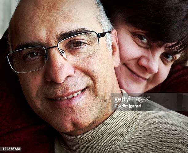 middle-aged couple - compassionate eye stock pictures, royalty-free photos & images