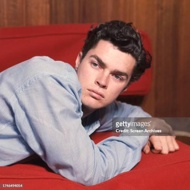 Richard Beymer star of the 1961 film version of 'West Side Story' poses for publicity portrait.