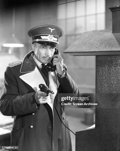 Casablanca 1942 Conrad Veidt portrait as Major Heinrich Strasser from the classic 1942 movie also starring Humphrey Bogart, Ingrid Bergman and Paul...