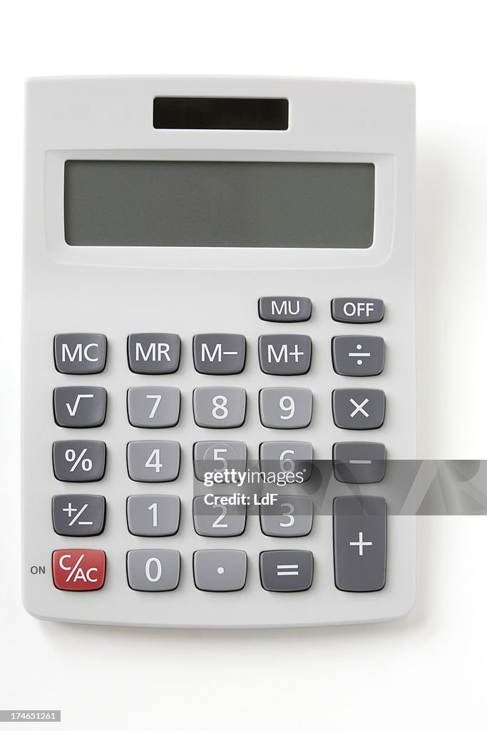 Standard calculator with clipping path
