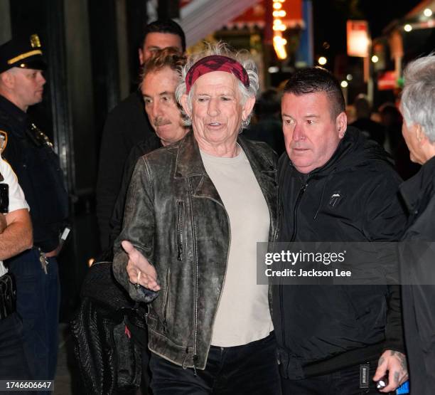 Keith Richards is seen on October 19, 2023 in New York City.