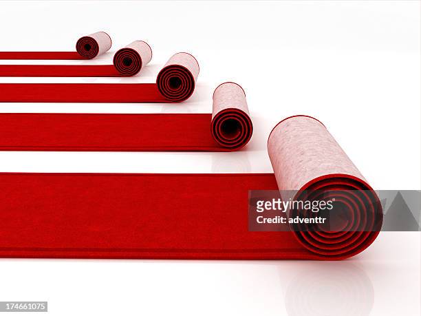 las alfombras rojas - carpet roll fotografías e imágenes de stock