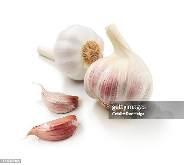 garlic + pieces - garlic stock pictures, royalty-free photos & images