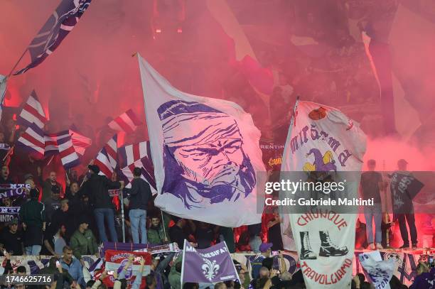 Fans of ACF Fiorentina during the match between of ACF Fiorentina and FC Cukaricki, Group F - Uefa Europa Conference League 2023/24 at Stadio Artemio...