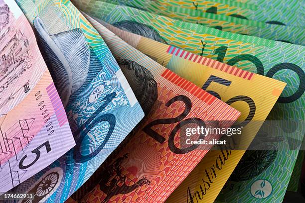 australian currency - banknotes stock pictures, royalty-free photos & images