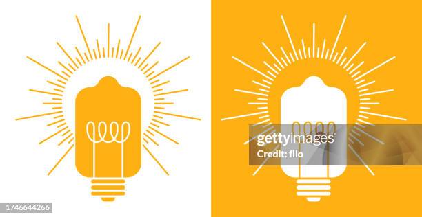 light bulb design element - edison light bulbs stock illustrations
