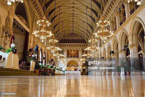 vienna city hall - balzaal stockfoto's en -beelden