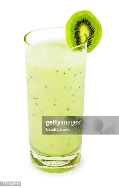 kiwi smoothie - kiwi fruit stock pictures, royalty-free photos & images