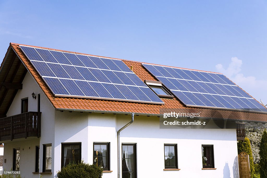 House with Solar Panels