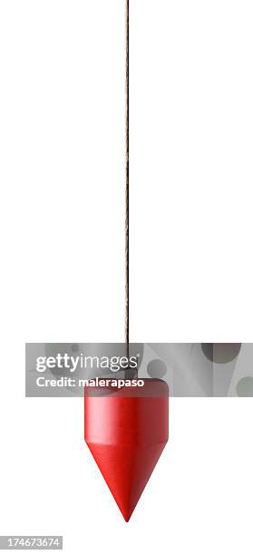plumb bob - schietlood-meetinstrument stockfoto's en -beelden