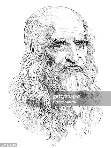 ilustraciones, imágenes clip art, dibujos animados e iconos de stock de leonardo da vinci - leonardo da vinci