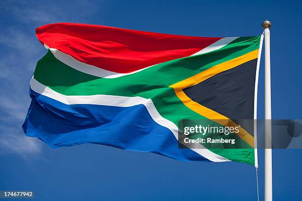 flag of south africa - south africa flag stock pictures, royalty-free photos & images