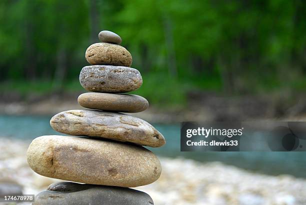 cairn, aka stack of rocks - rock cairn stock pictures, royalty-free photos & images