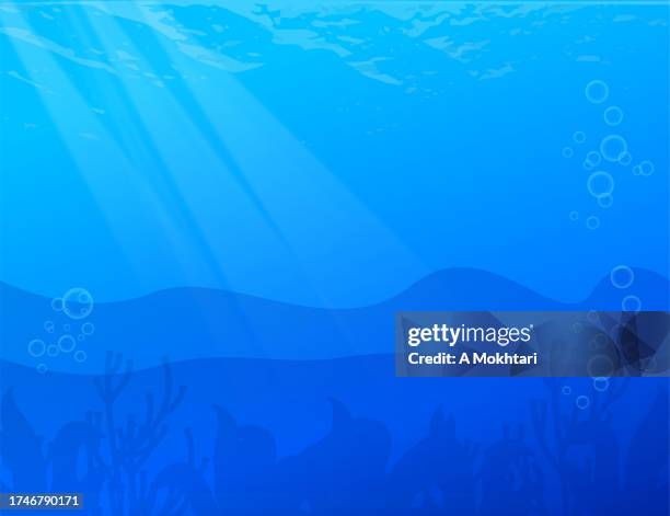 illustrazioni stock, clip art, cartoni animati e icone di tendenza di oceano, mare. - sottomarino subacqueo