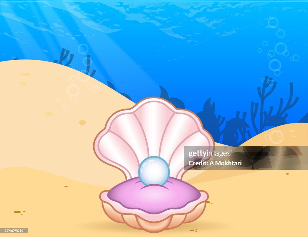 Shell with pearl.