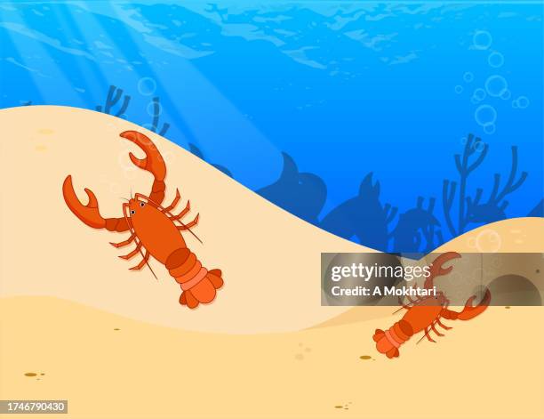 crayfish. - lobster stock illustrations