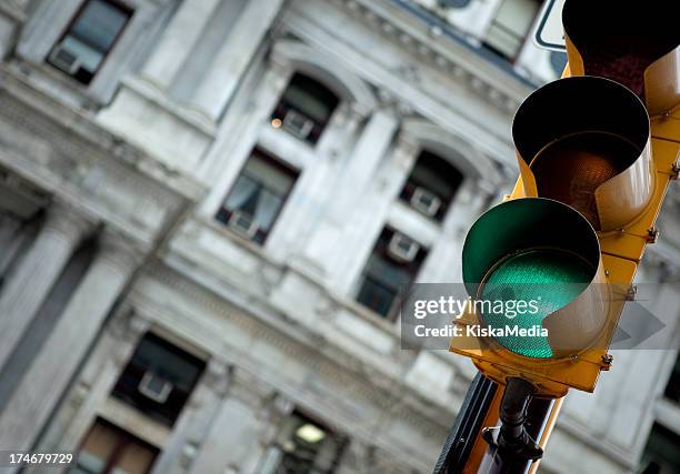 green traffic light - stoplight stock pictures, royalty-free photos & images