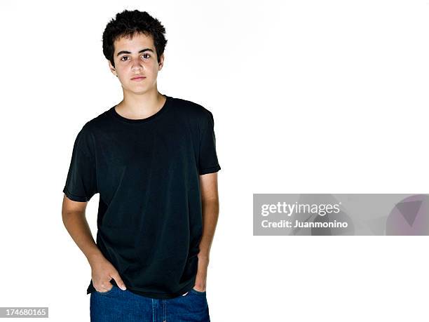 hispanic teenboy - blank t-shirt model stock pictures, royalty-free photos & images