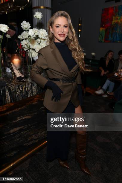 Maja Malnar attends the DI MINNO store opening at the Burlington Arcade and then a celebration event at The Sparrow Italia Mayfair on October 26,...