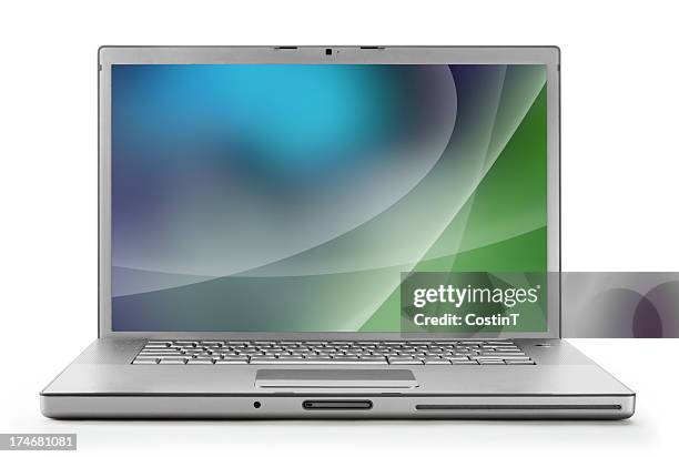 laptop mit clipping path - screen saver stock-fotos und bilder