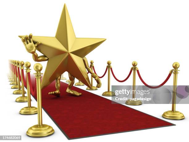 star man walking on the red carpet - awards red carpet stock pictures, royalty-free photos & images