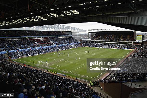 General view of the FA Barclaycard Premiership match between Aston Villa and Tottenham Hotspur on January 18, 2003 at Villa Park in Birmingham,...