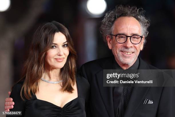 Monica Bellucci and Tim Burton attend a red carpet for the movie "Maria Callas: Lettere E Memorie" during the 18th Rome Film Festival at Auditorium...