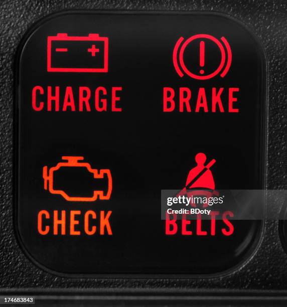 vehicle warning lights - vehicle interior stock pictures, royalty-free photos & images