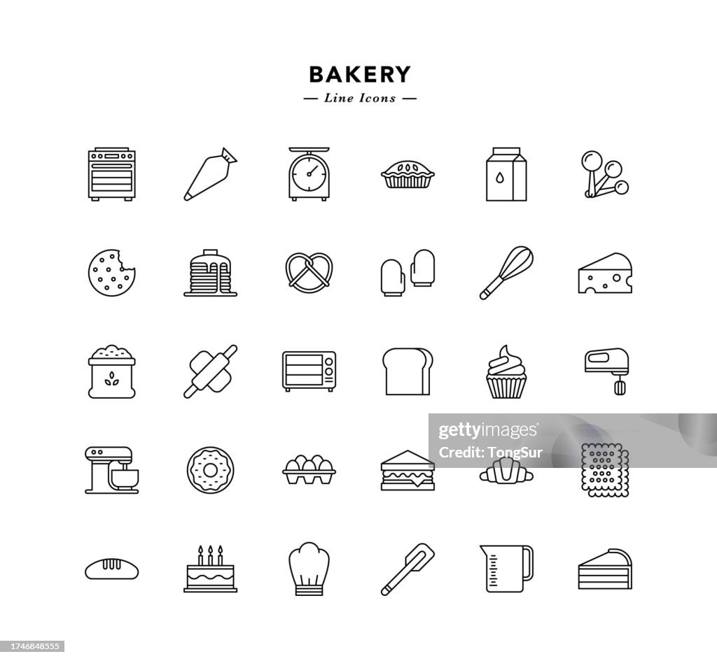 Bakery Line Icons