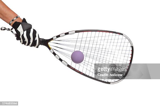 racquetball strikes racket - racketball stock pictures, royalty-free photos & images