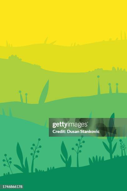 minimal landscape - park background stock illustrations