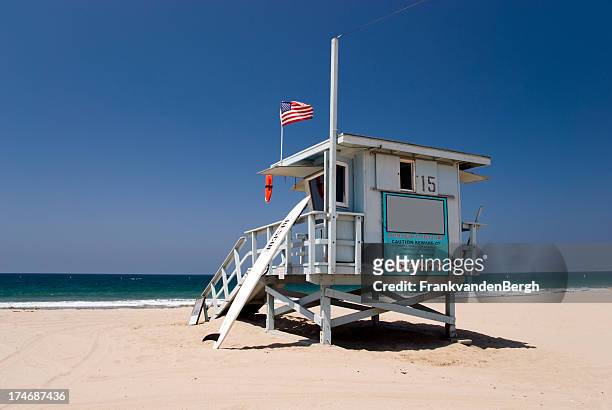 lifeguard station - malibu stock pictures, royalty-free photos & images