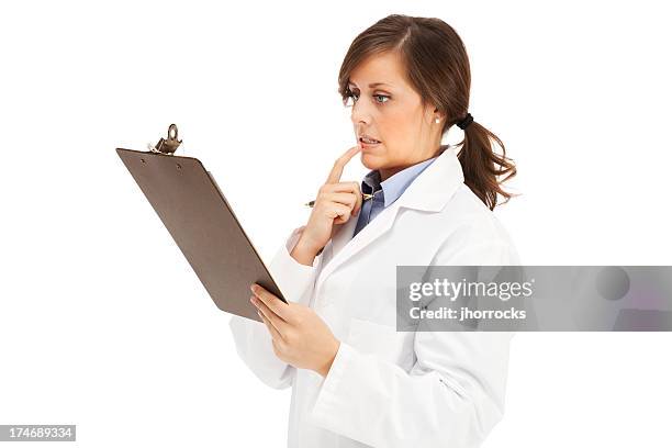 nervous doctor - scientist profile stock pictures, royalty-free photos & images