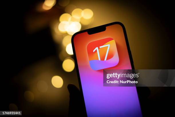 An iPhone 13 Pro Max is seen in this illustration photo taken on 27 October, 2023 in Warsaw, Poland.