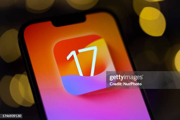 An iPhone 13 Pro Max is seen in this illustration photo taken on 27 October, 2023 in Warsaw, Poland.