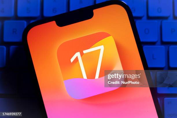 An iPhone 13 Pro Max is seen in this illustration photo taken on 27 October, 2023 in Warsaw, Poland.