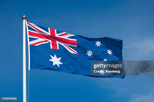 australische flagge - australische flagge stock-fotos und bilder