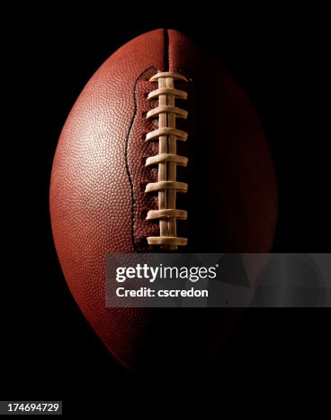 Football on black Football on black