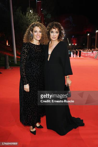 Ginevra Elkann and Valeria Golino attend a red carpet for the movie "Te L'Avevo Detto" & "The Zone Of Interest" during the 18th Rome Film Festival at...