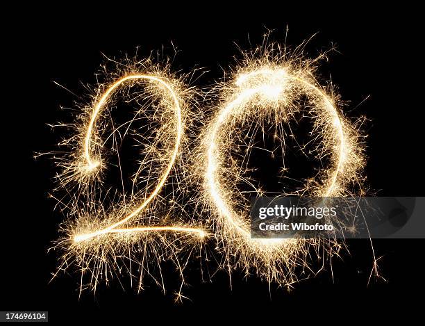 celebration numbers series - number 20 stock pictures, royalty-free photos & images