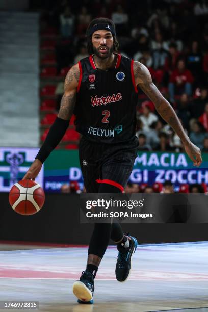 Willie Cauley-Stein of Itelyum Varese seen in action during FIBA Europe Cup 2023/24 Regular Season Group I game between Itelyum Varese and BG...