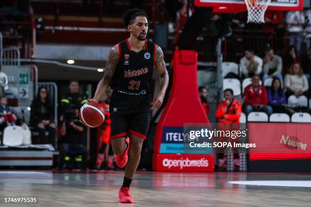 Olivier Hanlan of Itelyum Varese seen in action during FIBA Europe Cup 2023/24 Regular Season Group I game between Itelyum Varese and BG Gottingen at...