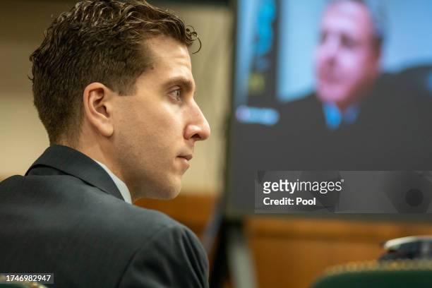 Bryan Koberger listens during a hearing to overturn his grand jury indictment on October 26, 2023 in Moscow, Idaho. Kohberger, a former criminology...