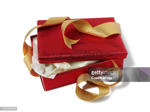 christmas present unwrapped - unwrapped stock pictures, royalty-free photos & images