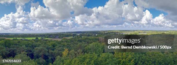 panoramic view of landscape against sky - bernd dembkowski stock pictures, royalty-free photos & images