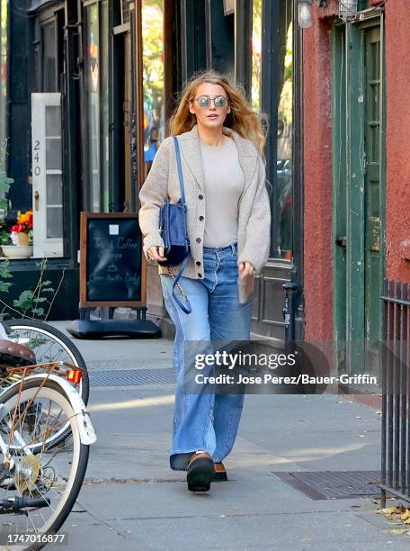 Blake Lively is seen on October 26, 2023 in New York City.