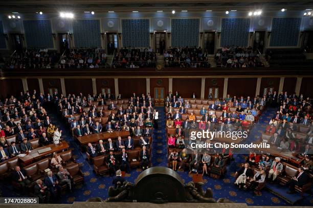 Members of the House of Representatives vote for the third time on whether to elevate House Judiciary Committee Chairman Jim Jordan to Speaker of the...