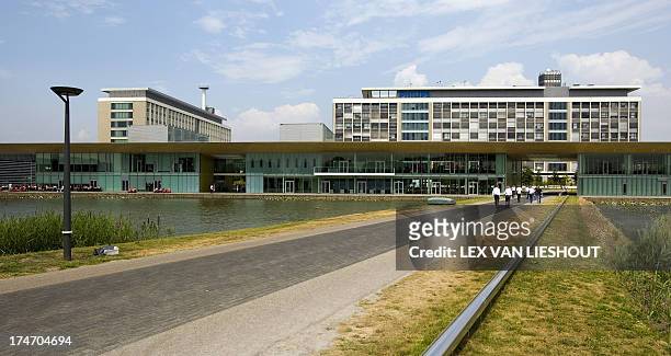 This picture taken on July 3, 2009 shows the Strip, the "beating heart" of the Eindhoven High Tech Campus , where residents and visitors to the...