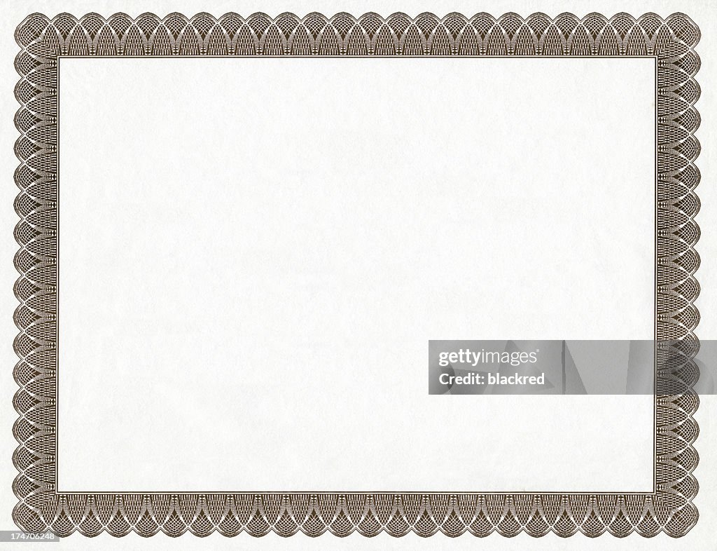 Blank Certificate Frame