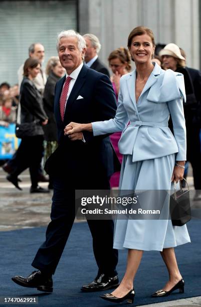 Nuria March arrives at the "Princesa de Asturias" Awards at Teatro Campoamor on October 20, 2023 in Asturias, Spain.